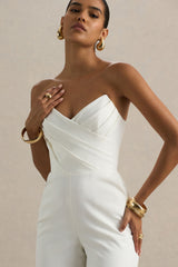 Dainty | White Sweetheart Jumpsuit